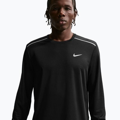 Vyriški bėgimo marškinėliai ilgomis rankovėmis Nike Miler Dri-Fit UV black