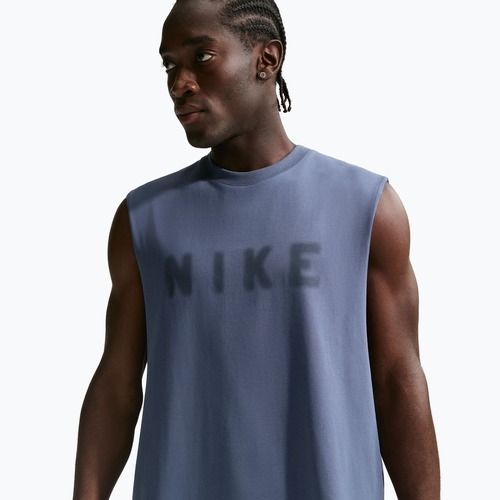 Vyriški treniruočių marškinėliai Nike Athletic Club Dri-Fit diffused blue/diffused blue