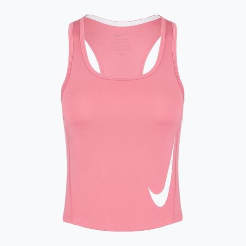 Moteriški bėgimo marškinėliai Nike Swoosh Run Dri-Fit peony/photon dust/white