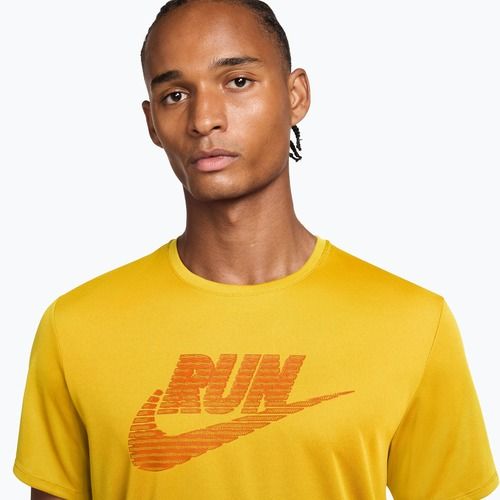 Vyriški bėgimo marškinėliai Nike Miler Dri-Fit UV laser orange/total orange