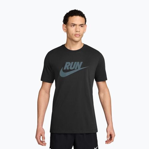 Vyriški bėgimo marškinėliai Nike Dri-Fit Running black/mineral slate