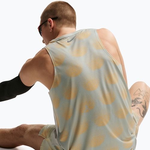Vyriški bėgimo marškinėliai Nike Stride Dri-Fit ADV jade horizon/linen
