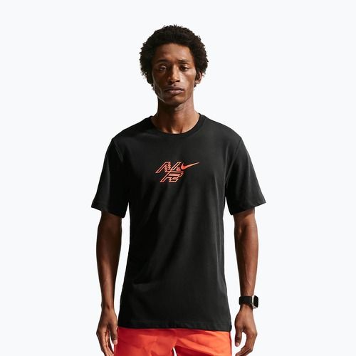 Vyriški bėgimo marškinėliai Nike AeroSwift Dri-Fit black/bright crimson