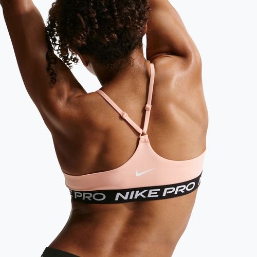 Mergaitiškos liemenėlės Nike Pro Indy arktinė oranžinė/juoda/balta