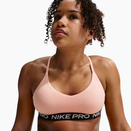 Mergaitiškos liemenėlės Nike Pro Indy arktinė oranžinė/juoda/balta