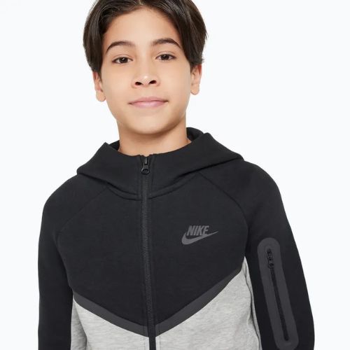 Vaikiškas džemperis Nike Sportswear Tech Fleece Full Zip dark grey heather/black/black/black