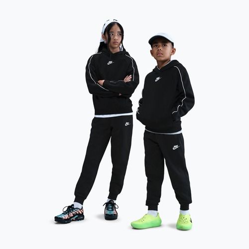 Vaikiškas treningas Nike Sportswear Club Fleece Hooded black/black/white/white