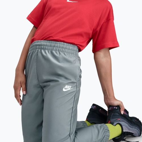 Vaikiškas treningas Nike Sportswear Woven smoke grey/light smoke grey/white