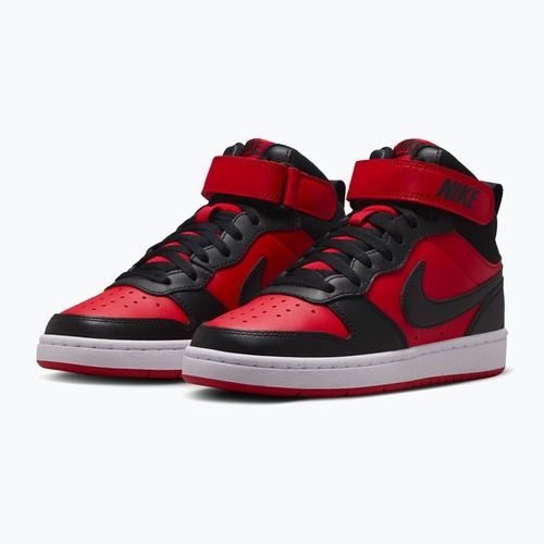 Vaikiški batai Nike Court Borough Mid 2 university red/white/black