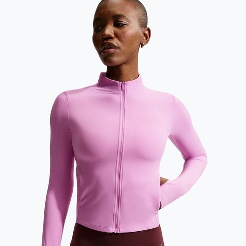 Moteriškas treninginis džemperis Nike Zenvy Dri-Fit Full Zip light magenta/white