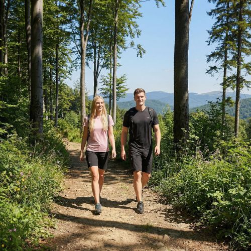 Vyriški kvėpuojantys žygių marškinėliai KADVA TrailCore juodi