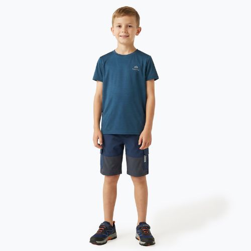 Vaikiški žygio marškinėliai KADVA TrailCore breathable navy blue