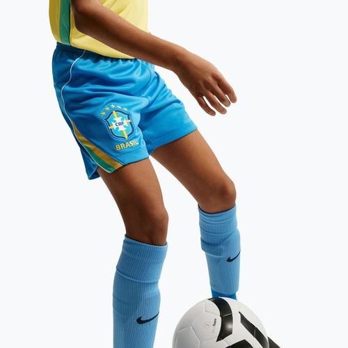 Vaikiški futbolo šortai Nike Brazil 2026 Stadium Home Soccer Replica light photo blue/light mint/white