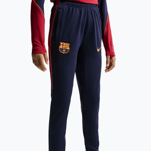 Vaikiškos futbolo kelnės Nike FC Barcelona Strike Dri-Fit blackened blue/noble red/yellow