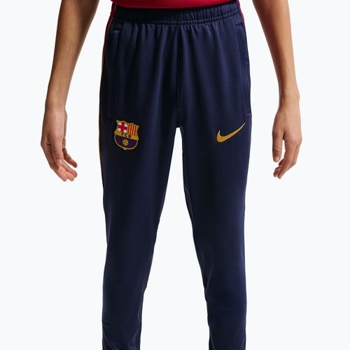 Vaikiškos futbolo kelnės Nike FC Barcelona Strike Dri-Fit blackened blue/noble red/yellow
