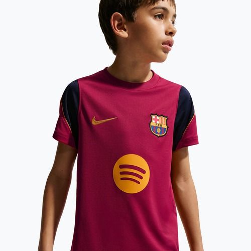 Vaikiški futbolo marškinėliai Nike FC Barcelona Strike Dri-Fit noble red/blackened blue
