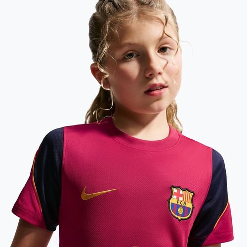 Vaikiški futbolo marškinėliai Nike FC Barcelona Strike Dri-Fit noble red/blackened blue