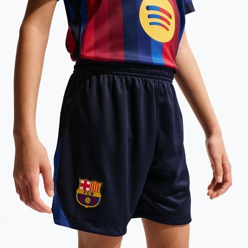 Vaikiški futbolo šortai Nike FC Barcelona Dri-Fit Stadium Home blackened blue/mineral yellow
