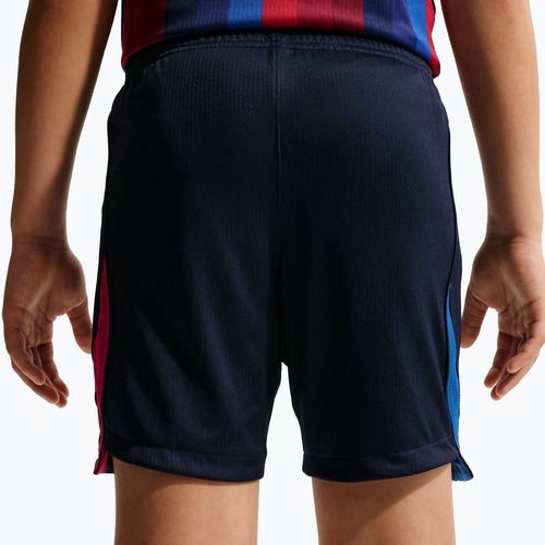 Vaikiški futbolo šortai Nike FC Barcelona Dri-Fit Stadium Home blackened blue/mineral yellow