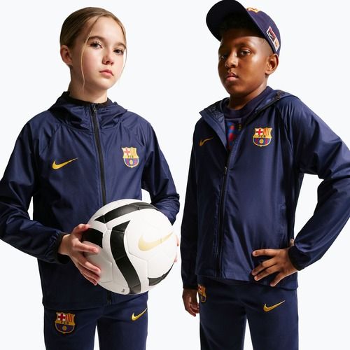Vaikiška futbolo striukė Nike FC Barcelona Academy Pro blackened blue/black/mineral yellow