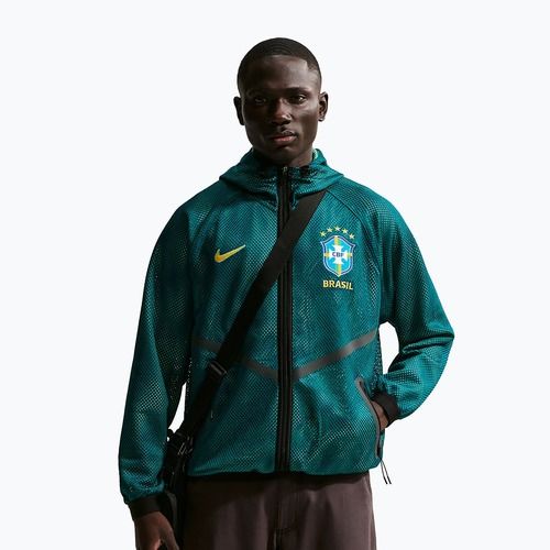 Vyriška futbolo striukė Nike Brazil Soccer Anthem geode teal/light mint/midwest gold