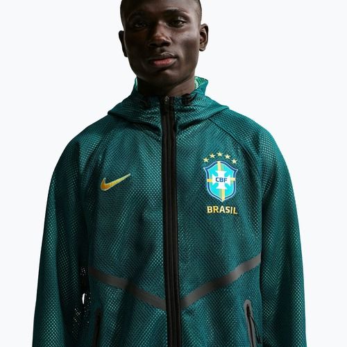 Vyriška futbolo striukė Nike Brazil Soccer Anthem geode teal/light mint/midwest gold