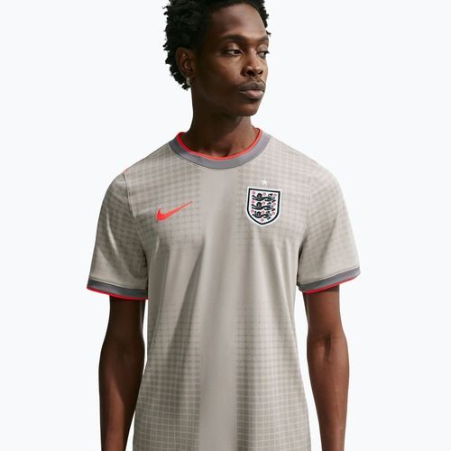 Vyriški futbolo marškinėliai Nike England Academy Pro Pre-Match pewter grey/bright crimson