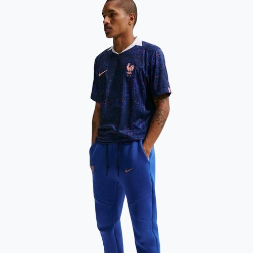 Vyriškos futbolo kelnės Nike FFF Tech Fleece Joggers game royal/metallic copper