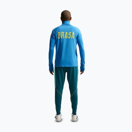 Vyriškas futbolo džemperis Nike Brazil Strike light photo blue/light menta/midwest gold