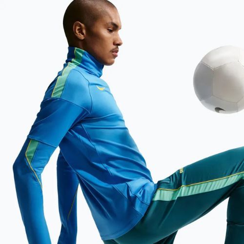 Vyriškas futbolo džemperis Nike Brazil Strike light photo blue/light menta/midwest gold
