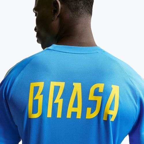 Vyriški futbolo marškinėliai Nike Brazil Strike light photo blue/light menta/midwest gold