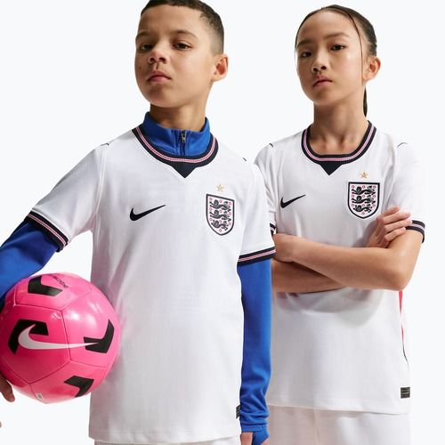 Vaikiški futbolo marškinėliai Nike England 2026 Stadium Home white/speed red/obsidian/obsidian