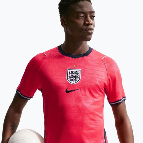 Vyriški futbolo marškinėliai Nike England 2026 Stadium Away speed red/obsidian/white/obsidian