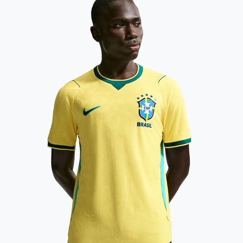 Vyriški futbolo marškinėliai Nike Brazil 2026/27 Match Home canary/light mint/geode teal