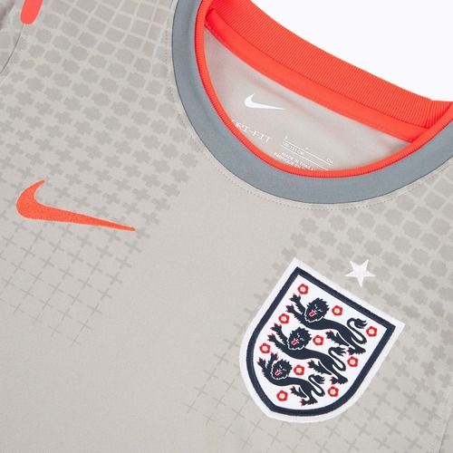 Vaikiški futbolo marškinėliai Nike England Pre-Match pewter grey/bright crimson