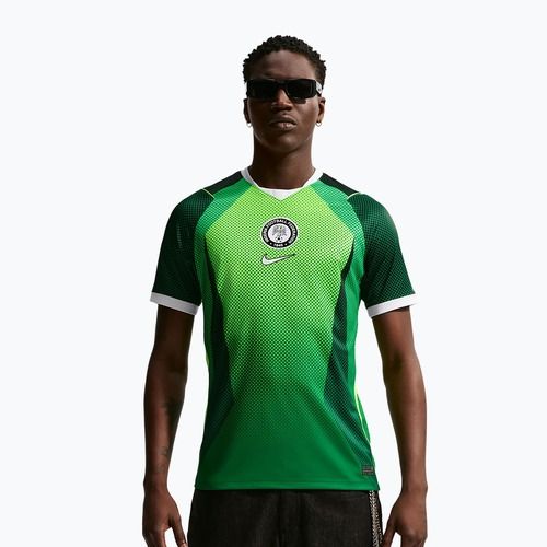 Vyriški futbolo marškinėliai Nike Nigeria 2026 Stadium Home pine green/electric green/white