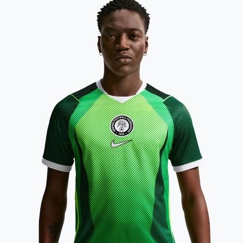 Vyriški futbolo marškinėliai Nike Nigeria 2026 Stadium Home pine green/electric green/white