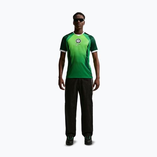 Vyriški futbolo marškinėliai Nike Nigeria 2026 Stadium Home pine green/electric green/white