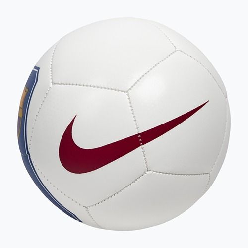Mini futbolo kamuolys Nike Skills FC Barcelona white/cardinal red size 1