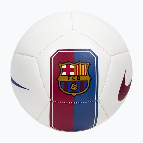 Mini futbolo kamuolys Nike Skills FC Barcelona white/cardinal red size 1