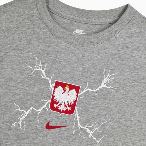 Vaikiški futbolo marškinėliai Nike Graphic Poland tamsiai pilkos spalvos mišinio