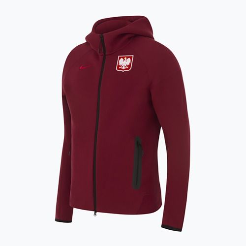 Vyriškas futbolo džemperis Nike Tech Fleece Poland Full Zip Hoodie team red
