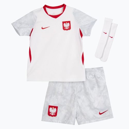 Vaikiškas futbolo komplektas Nike Dri-Fit Poland Stadium Home Kit white/field silver