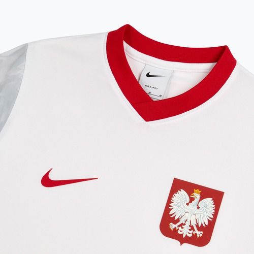 Vaikiški futbolo marškinėliai Nike Dri-Fit Poland Home 2026 white/field silver