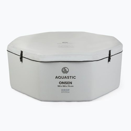 Pripučiamas baseinas AQUASTIC ONSEN drop stitch 1400 l 186 cm pilkas