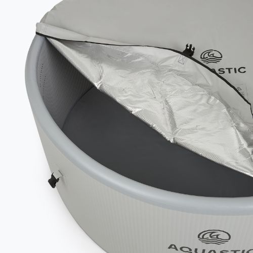 Pripučiamas baseinas AQUASTIC ONSEN drop stitch 1200 l 178 cm pilkas