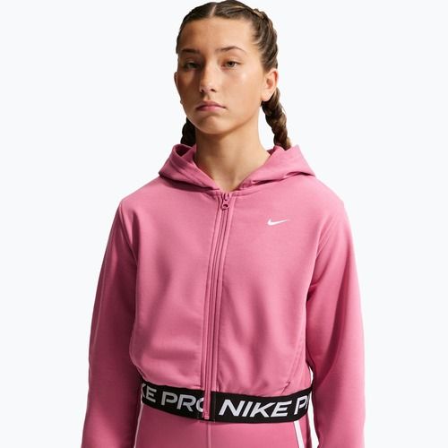 Vaikiškas džemperis Nike Pro Fleece Dri-Fit Full-Zip peony/peony/black/white