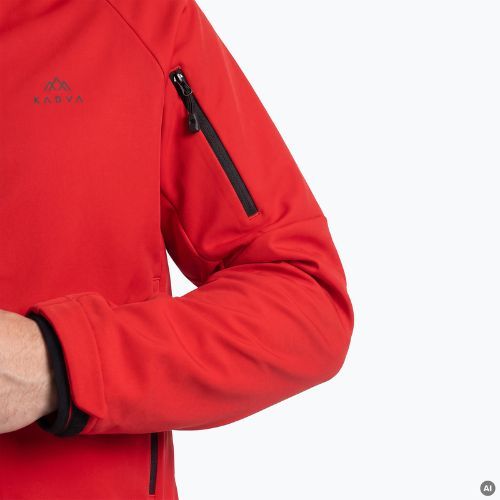 Vyriškas trekingo džemperis KADVA Arix WP 5K/3K softshell hibridas raudonas
