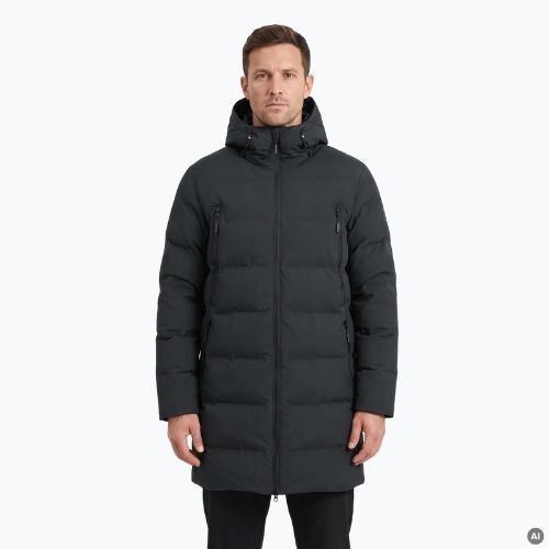 Vyriškas šiltintas paltas Ravin ECO juodas