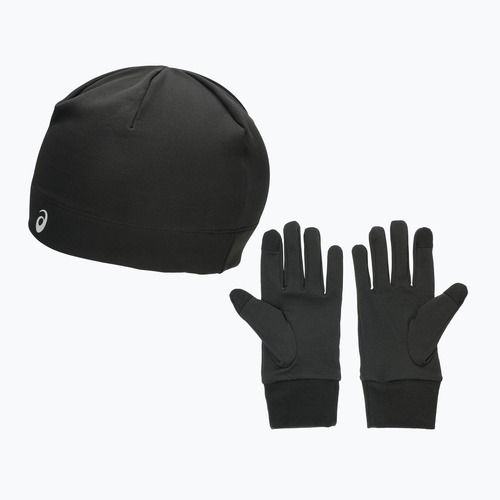 Kepurė ir pirštinės ASICS Winter Pack performance black